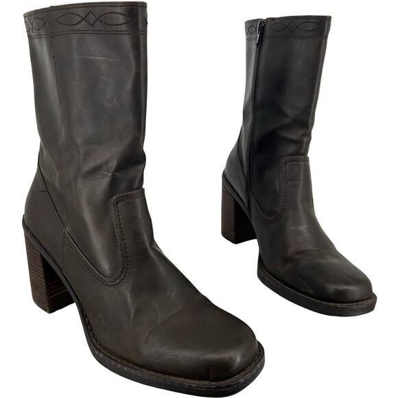 Skechers Shoes - Vintage y2k Women's Chocolate Dark Brown Skechers Chunky Platform Boots 10M